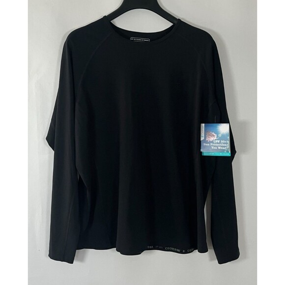 Coolibar High Tide Swim Shirt Black UPF 50+ UV Women's XXL Rash Guard - Picture 1 of 4